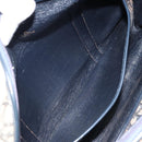 Christian Dior Trotter Canvas Hand Bag Navy Gold Auth LNZ006-12