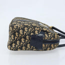 Christian Dior Trotter Canvas Hand Bag Navy Gold Auth LNZ006-3