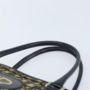 Christian Dior Trotter Canvas Hand Bag Navy Gold Auth LNZ006-14