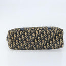 Christian Dior Trotter Canvas Hand Bag Navy Gold Auth LNZ006-5