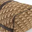 Christian Dior Trotter Canvas Boston Bag Beige Silver Auth LNZ007-15
