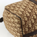 Christian Dior Trotter Canvas Boston Bag Beige Silver Auth LNZ007-16