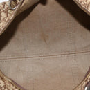 Christian Dior Trotter Canvas Boston Bag Beige Silver Auth LNZ007-11