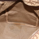 Christian Dior Trotter Canvas Boston Bag Beige Silver Auth LNZ007-17