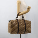 Christian Dior Trotter Canvas Boston Bag Beige Silver Auth LNZ007-20