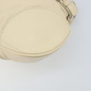 Salvatore Ferragamo Gancini Hand Bag Leather White Silver Auth LNZ008-9