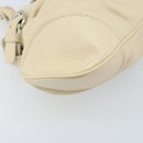 Salvatore Ferragamo Gancini Hand Bag Leather White Silver Auth LNZ008-14