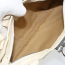 Salvatore Ferragamo Gancini Hand Bag Leather White Silver Auth LNZ008-11
