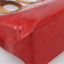 LOUIS VUITTON Monogram Vernis Reade PM Hand Bag Red Rouge M91088 LV Auth LNZ010-11