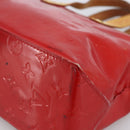 LOUIS VUITTON Monogram Vernis Reade PM Hand Bag Red Rouge M91088 LV Auth LNZ010-12