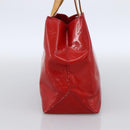 LOUIS VUITTON Monogram Vernis Reade PM Hand Bag Red Rouge M91088 LV Auth LNZ010-4