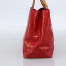 LOUIS VUITTON Monogram Vernis Reade PM Hand Bag Red Rouge M91088 LV Auth LNZ010-5