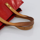 LOUIS VUITTON Monogram Vernis Reade PM Hand Bag Red Rouge M91088 LV Auth LNZ010-7