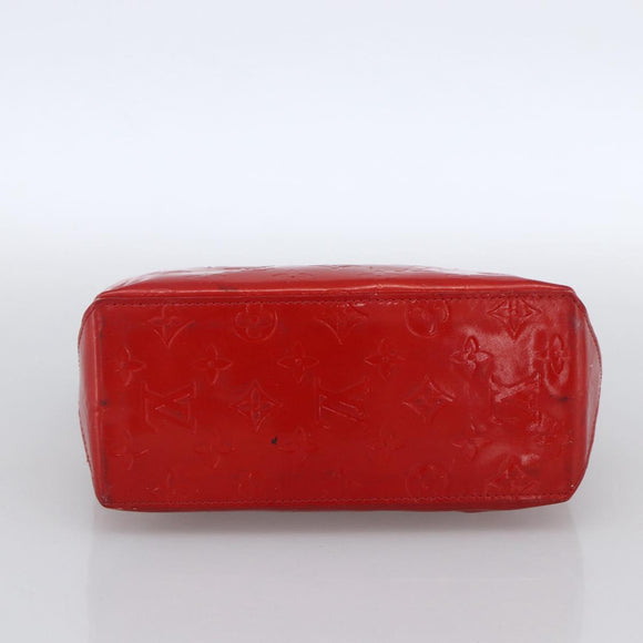 LOUIS VUITTON Monogram Vernis Reade PM Hand Bag Red Rouge M91088 LV Auth LNZ010