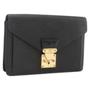 LOUIS VUITTON Epi Serie Dragonne Clutch Bag Black Noir M52612 LV Auth LNZ013-1