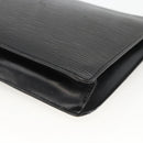 LOUIS VUITTON Epi Serie Dragonne Clutch Bag Black Noir M52612 LV Auth LNZ013-10