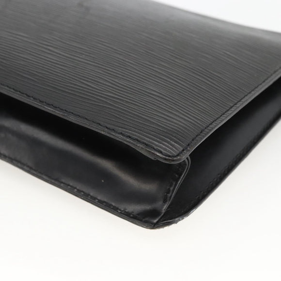 LOUIS VUITTON Epi Serie Dragonne Clutch Bag Black Noir M52612 LV Auth LNZ013