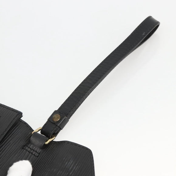 LOUIS VUITTON Epi Serie Dragonne Clutch Bag Black Noir M52612 LV Auth LNZ013