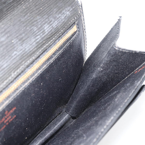 LOUIS VUITTON Epi Serie Dragonne Clutch Bag Black Noir M52612 LV Auth LNZ013