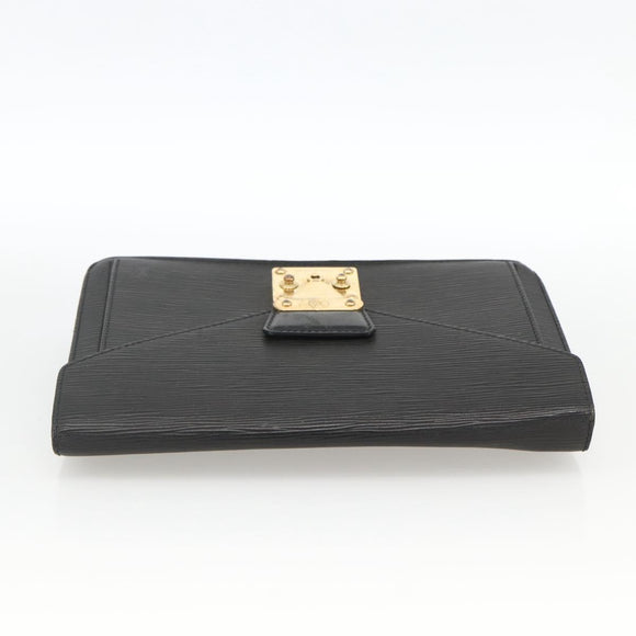 LOUIS VUITTON Epi Serie Dragonne Clutch Bag Black Noir M52612 LV Auth LNZ013