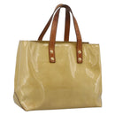 LOUIS VUITTON Monogram Vernis Reade PM Hand Bag Beige M91334 LV Auth LNZ014-1