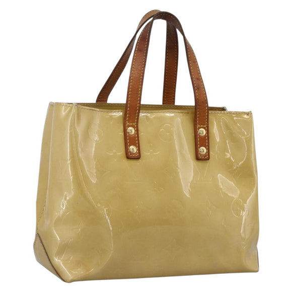 LOUIS VUITTON Monogram Vernis Reade PM Hand Bag Beige M91334 LV Auth LNZ014