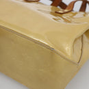 LOUIS VUITTON Monogram Vernis Reade PM Hand Bag Beige M91334 LV Auth LNZ014-9