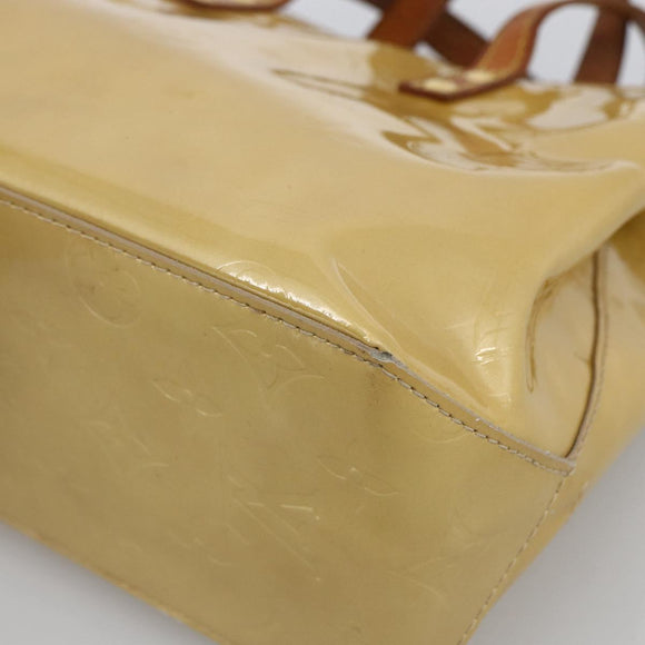 LOUIS VUITTON Monogram Vernis Reade PM Hand Bag Beige M91334 LV Auth LNZ014