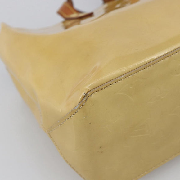 LOUIS VUITTON Monogram Vernis Reade PM Hand Bag Beige M91334 LV Auth LNZ014