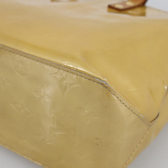 LOUIS VUITTON Monogram Vernis Reade PM Hand Bag Beige M91334 LV Auth LNZ014