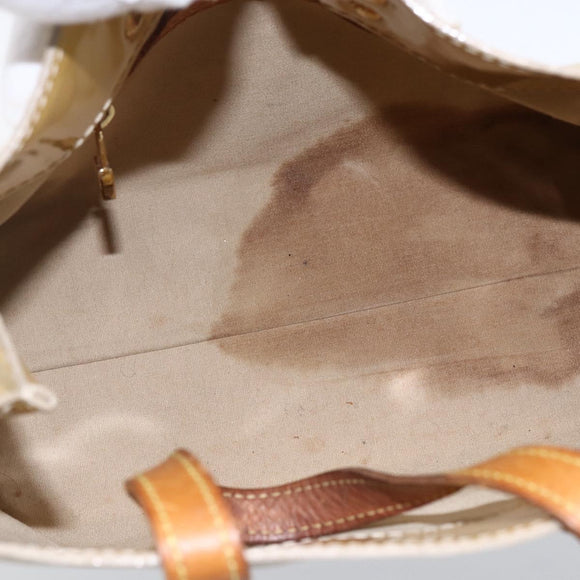 LOUIS VUITTON Monogram Vernis Reade PM Hand Bag Beige M91334 LV Auth LNZ014