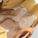 LOUIS VUITTON Monogram Vernis Reade PM Hand Bag Beige M91334 LV Auth LNZ014-11