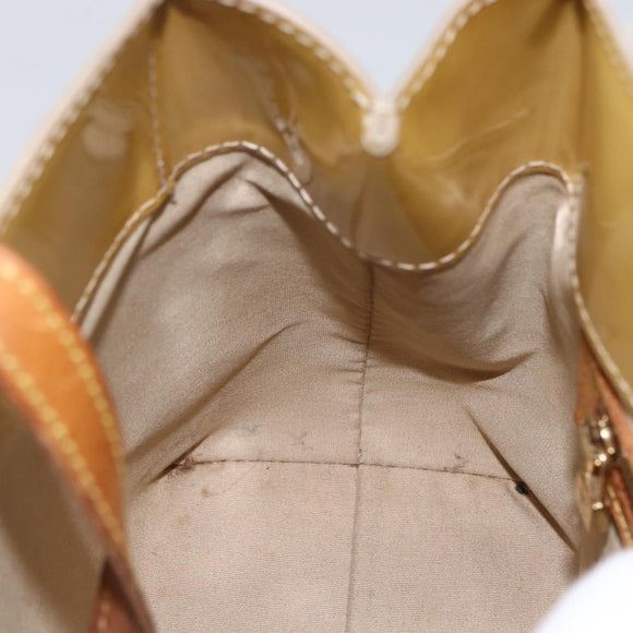 LOUIS VUITTON Monogram Vernis Reade PM Hand Bag Beige M91334 LV Auth LNZ014