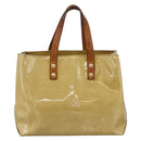 LOUIS VUITTON Monogram Vernis Reade PM Hand Bag Beige M91334 LV Auth LNZ014-13