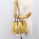 LOUIS VUITTON Monogram Vernis Reade PM Hand Bag Beige M91334 LV Auth LNZ014-21
