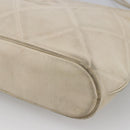CHANEL Matelasse Shoulder Bag Lamb Skin Ivory Gold CC Auth LNZ015A-9