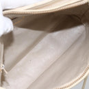 CHANEL Matelasse Shoulder Bag Lamb Skin Ivory Gold CC Auth LNZ015A-11