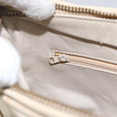 CHANEL Matelasse Shoulder Bag Lamb Skin Ivory Gold CC Auth LNZ015A-22