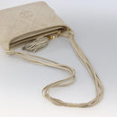 CHANEL Matelasse Shoulder Bag Lamb Skin Ivory Gold CC Auth LNZ015A-7