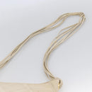 CHANEL Matelasse Shoulder Bag Lamb Skin Ivory Gold CC Auth LNZ015A-8