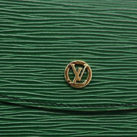 LOUIS VUITTON Epi Montaigne 23 Clutch Bag Green M52664 LV Auth LNZ018
