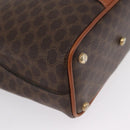 CELINE Macadam Canvas Shoulder Bag PVC Leather Brown Gold Auth LNZ020A-9