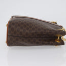 CELINE Macadam Canvas Shoulder Bag PVC Leather Brown Gold Auth LNZ020A-3