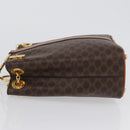 CELINE Macadam Canvas Shoulder Bag PVC Leather Brown Gold Auth LNZ020A-4