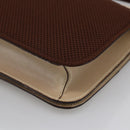 Miu Miu Hand Bag Leather Beige Silver Auth LNZ021-15