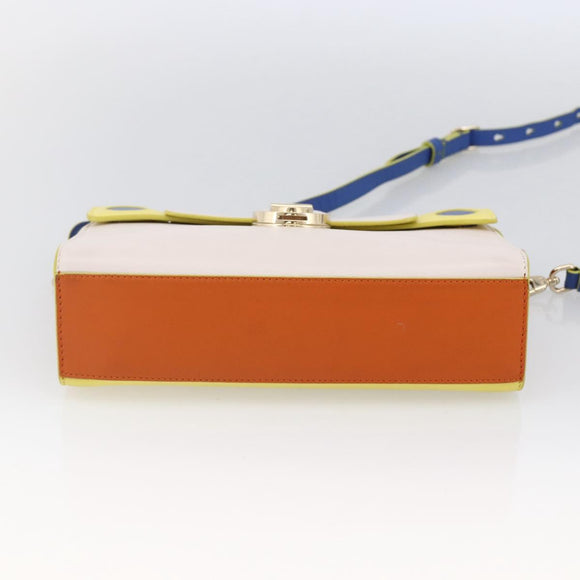 Christian Dior Shoulder Bag Leather 2way Multicolor Gold Auth LNZ023V