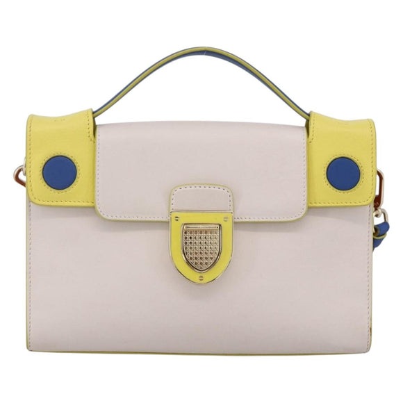 Christian Dior Shoulder Bag Leather 2way Multicolor Gold Auth LNZ023V