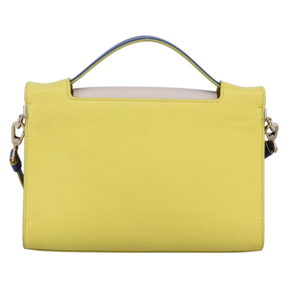 Christian Dior Shoulder Bag Leather 2way Multicolor Gold Auth LNZ023V