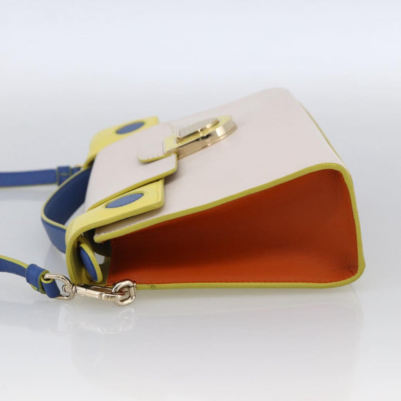 Christian Dior Shoulder Bag Leather 2way Multicolor Gold Auth LNZ023V