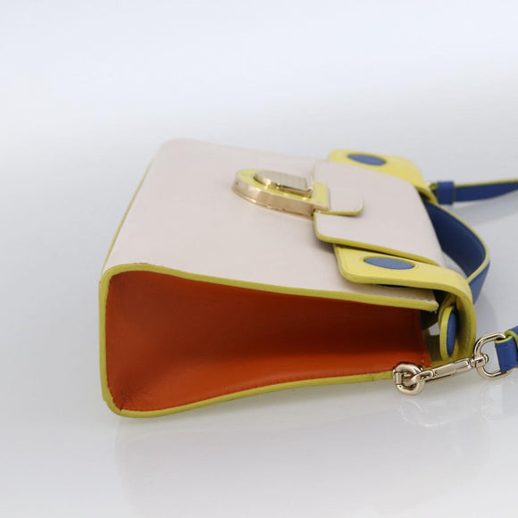 Christian Dior Shoulder Bag Leather 2way Multicolor Gold Auth LNZ023V
